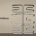 Poliform Modern Bookcase Featuring Multiple Layered Shelves In Home Interior Design 3d model
