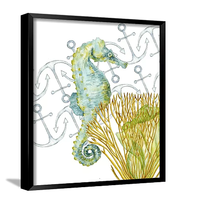 Mediterranean Animal Painting Green Living Room Marine Life Decorative Painting 3d model