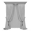 Elegant Beige Curtains With Lace Trim Double Layer Design And Color Options