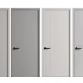 Modern Hinged Doors Design With Different Colors And Wooden Handles For Home Interior