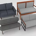 Gray Upholstered Sofas and Wooden Frame Benches in Various Styles for Multiple People