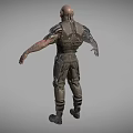 Bald Headed Game Movie Character With Red Eyes And Armored Mechanical Suit