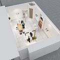 Modern Clothing Store Interior With Mannequins Stylish Outfits Display Racks And Green Plants
