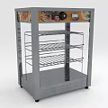 Stainless Steel Commercial Food Display Cabinet With Multilayer Shelves Top Control Knob And Transparent Door