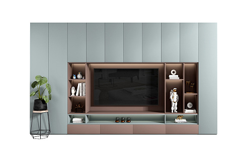 Modern TV Background Cabinet TV Cabinet Background Wall 3d model