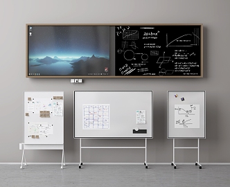 Modern Blackboard Writing Board 3d model