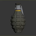 Vintage Military Grenade As Tactical Weapon With Textured Surface And Fuse Pull Ring