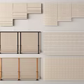 Natural Linen Roman Blinds With Wooden And Metal Frame Design Styles