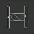 Modern Smart Access Gate With Black Panels Metal Frame And LED Indicators