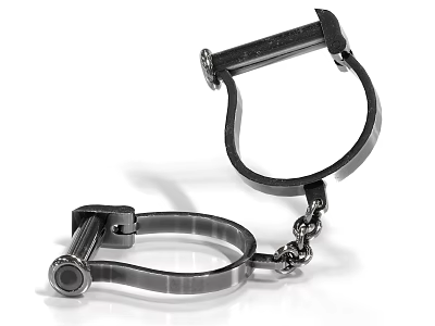 Durable Metal Pet Collar With Chain And Buckle For Daily Use 3d model