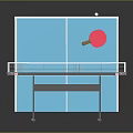 Portable Blue Table Tennis Table with Ping Pong Paddles Balls and Wheels for Home