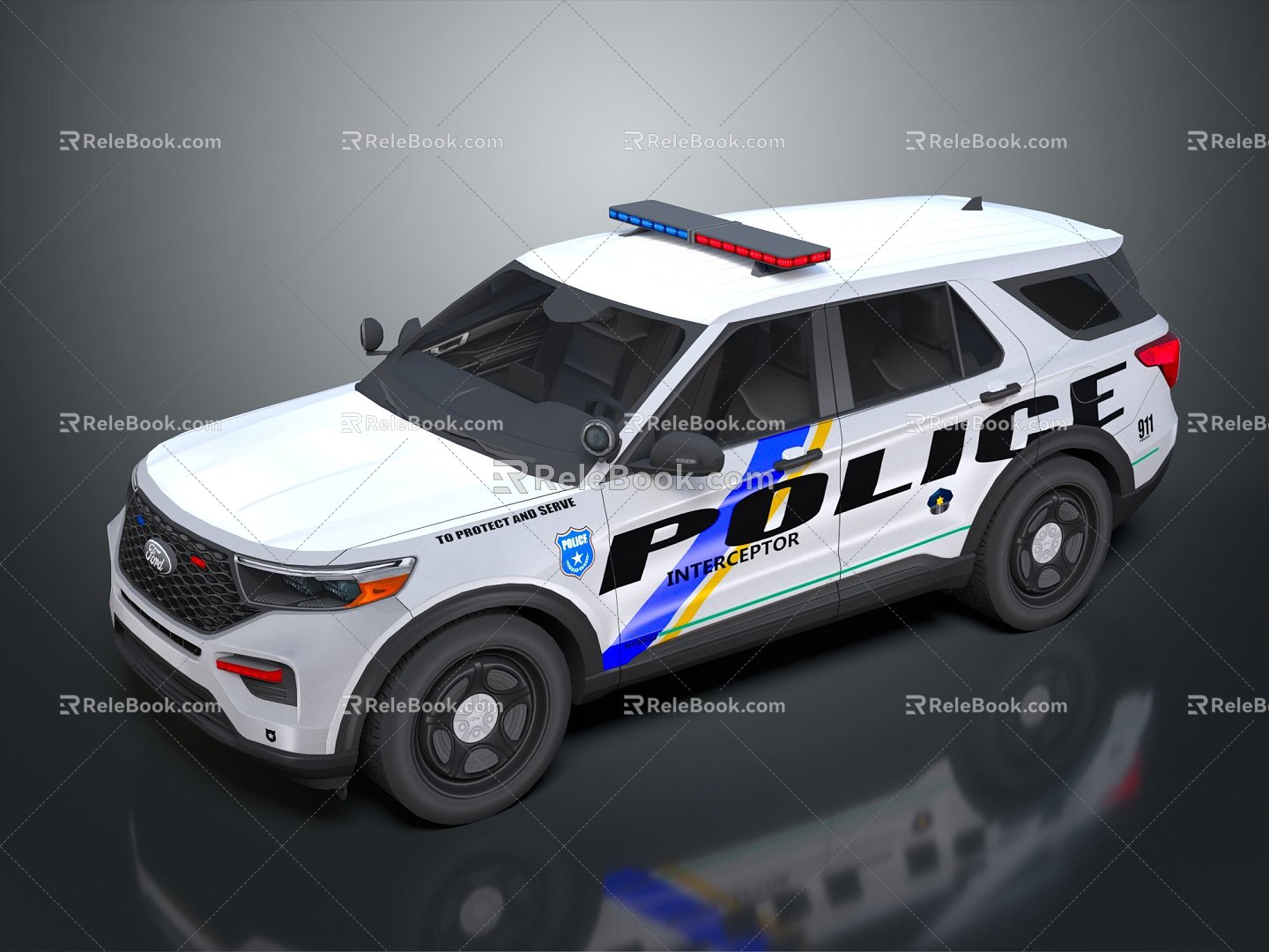 Modern Police Car Police Car Police Car Police Car 3d model