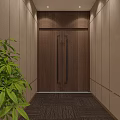 Modern Conference Room Interior Design With Projection Screen White Chair Covers And Green Bows