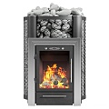 modern fireplace stove stone 3d model