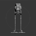 Sci Fi Mechanical Walker Robot Character With Long Legs And Cockpit Structure Design 3d model