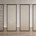 Glass Screen Carved Glass Frosted Glass Partition Carved Glass Screen Frosted Glass Partition 3d model