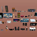Music sound system props 3d model