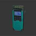 Handheld Digital Measuring Tool With LCD Screen Buttons And Green Black Design 3d model