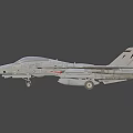 Fighter Jet Model with Gray Exterior Tail Number 4 and Detailed Cockpit Landing Gear Weapons
