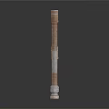 Architectural Column Design With Two Different Heights And Brown White Textured Finish