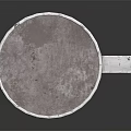 Silver Metal Cup With Handle Showing Scratches And Rust Spots On Reflective Dark Surface