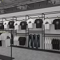 Nike Clothing Store Interior With Sportswear Display Racks And Mannequins