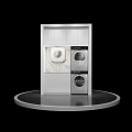 Modern Balcony Cabinet With Washing Machine Compartment And Storage Space