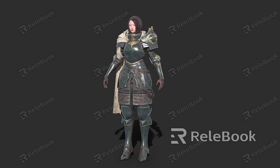 Patrol female warrior female knight knight soldiers model