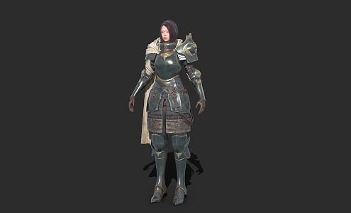 Patrol female warrior female knight soldiers 3d model