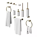 Modern Bathroom Accessories Set With Gold Brass Towel Racks Toilet Paper Holders And Soap Dispensers