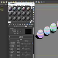 Colorful Easter Eggs With Pastel Patterns Arranged In Two Rows On Black Background 3d model