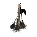 Modern broom broom film elements 3d model