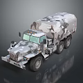 Camouflage Military Tank With Armored Structure And Rotating Turret Design