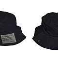 Black Bucket Hats With Label Detail And Casual Fashion Style Design