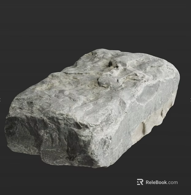 Natural Rough Stone and Smooth Wood Material for Decorative Design Projects 3d model 