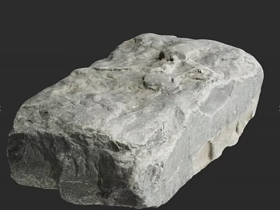 Natural Rough Stone and Smooth Wood Material for Decorative Design Projects 3d model