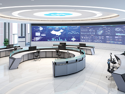 Modern Command Center Dispatching Center model