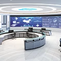 Modern Command Center Dispatching Center 3d model
