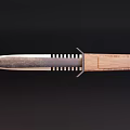 Five Assorted Weapon Knives Showcasing Diverse Handles And Sharp Metal Blades Displayed