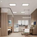 Modern Hospital Outpatient Clinic Interior With Patient Bed Desk Medical Equipment Window And Curtains