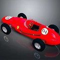 Red Vintage Race Car Featuring Number 04 Streamlined Design And Open Cockpit