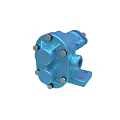 Blue Industrial Mechanical Pump With Metal Structure Bolts Ports And Base