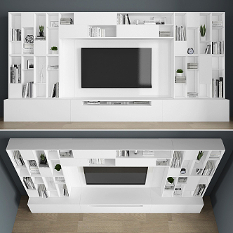 TV background cabinet 3d model