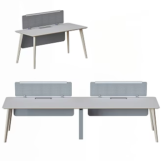 Modern Desk Staff Desk Workstation Staff Desk Screen Desk Office Straight Desk 3d model