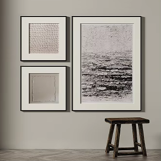 Light Luxury Abstract Decorative Painting 3d model