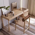 Modern Dressing Table Dressing Table Dressing Table Dressing Table and Chair Accessories Ornaments Plant Potted Mirror 3d model
