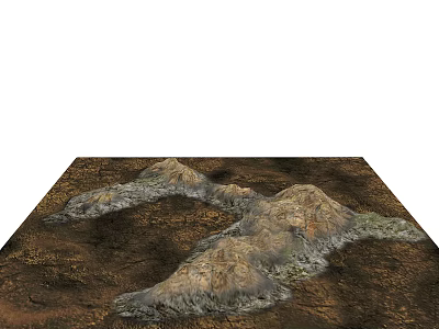 Garden Landscape Design With Natural Mountainous Terrain And Rock Formations 3d model