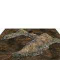 Garden Landscape Design With Natural Mountainous Terrain And Rock Formations