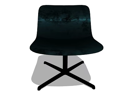 Black Ergonomic Office Chair With Modern Design And Supportive Cross Base 3d model