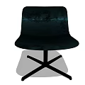 Black Ergonomic Office Chair With Modern Design And Supportive Cross Base